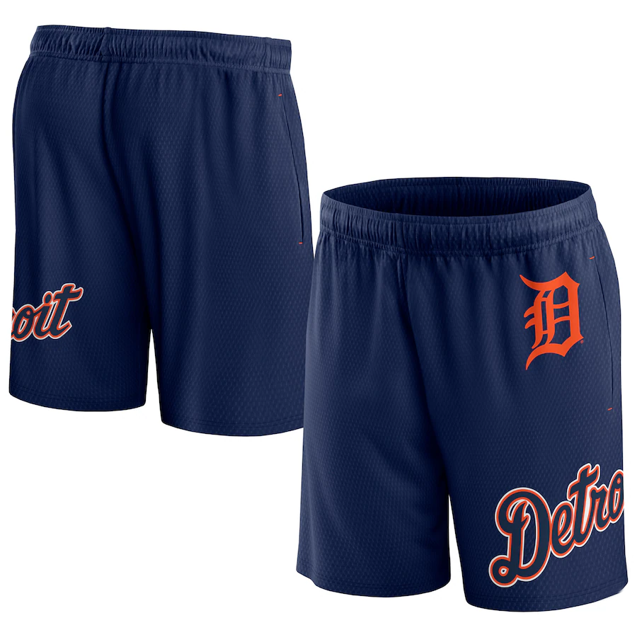 Men's Detroit Tigers Navy Clincher Mesh Shorts
